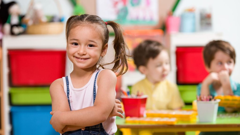 Photo portrait d'une élève de maternelle
